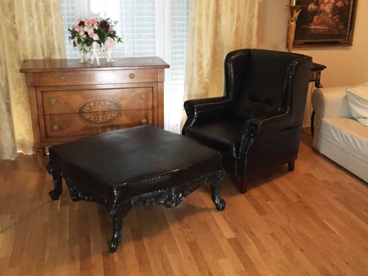 Neubezug für Sessel und Stuhlpolster